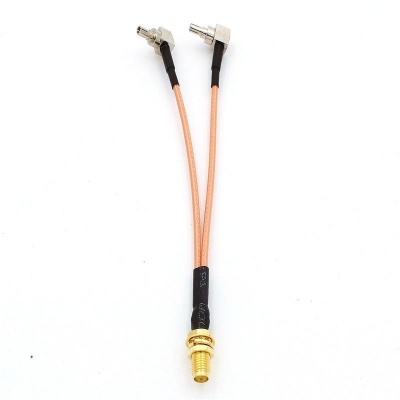 Переходник SMA-female - 2x CRC9 на 2 выхода пигтейл Переходник SMA-female - 2x CRC9 на 2 выхода пигтейл